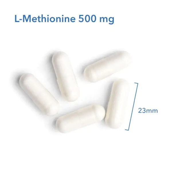 L Methionine 500mg x 100 Capsules NutriLink