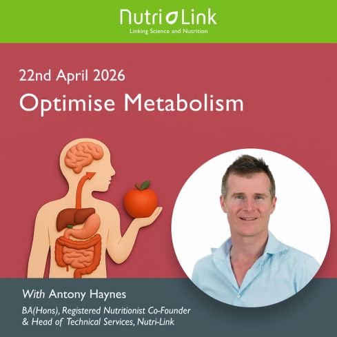 22 Apr - Optimise Metabolism with Antony Haynes