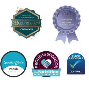 Future Patient Congress Awards & Menopause in Practice Award. Proudly supporting The Nutrition Network and Operation Smile. Cyber Essentials certified.